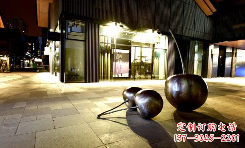 周口不锈钢樱桃雕塑