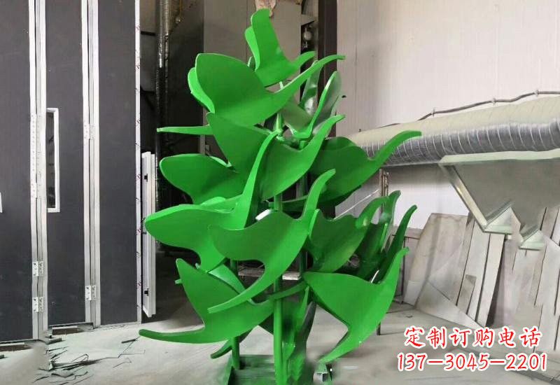 周口优雅美观的不锈钢彩色大雁雕塑
