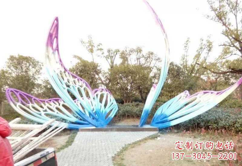 周口不锈钢彩色蝴蝶雕塑
