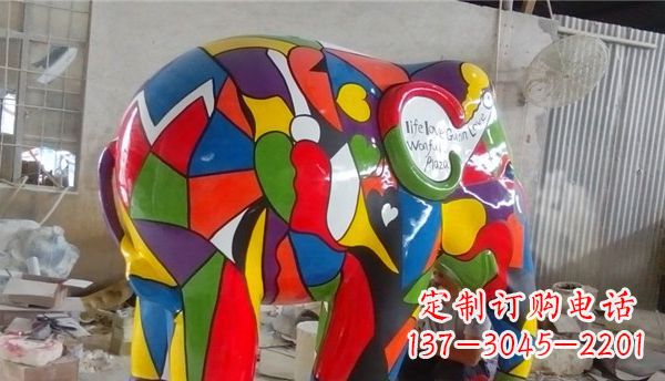 周口不锈钢大象雕塑点缀景观的精美艺术品