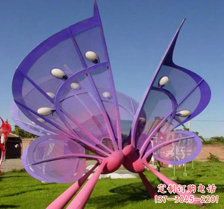 周口不锈钢彩色蝴蝶雕塑美丽传递无限美好