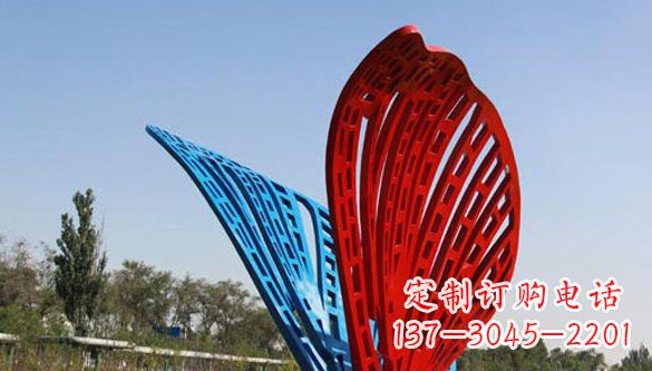 周口不锈钢蝴蝶雕塑美丽的实物表达
