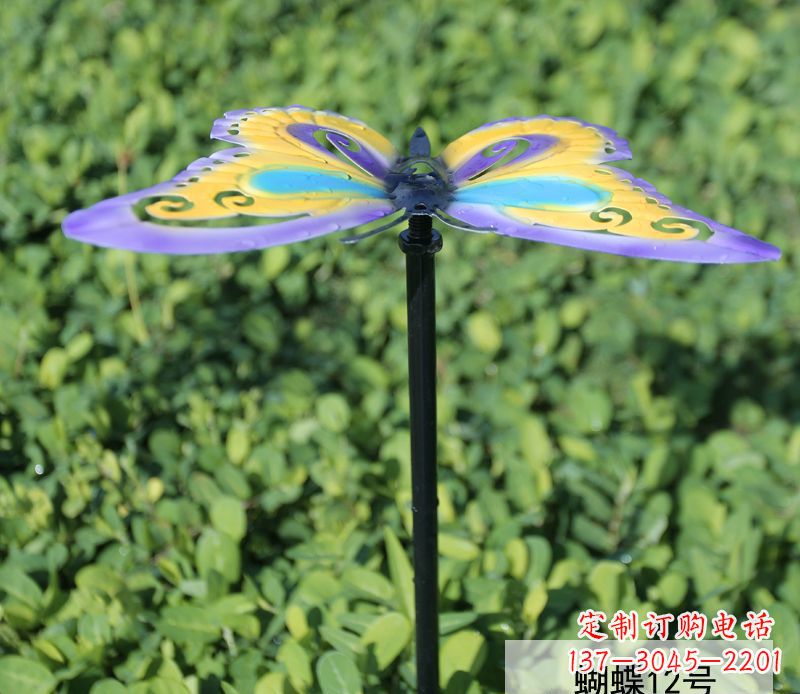 周口不锈钢彩色蝴蝶雕塑点缀园林的艺术之美