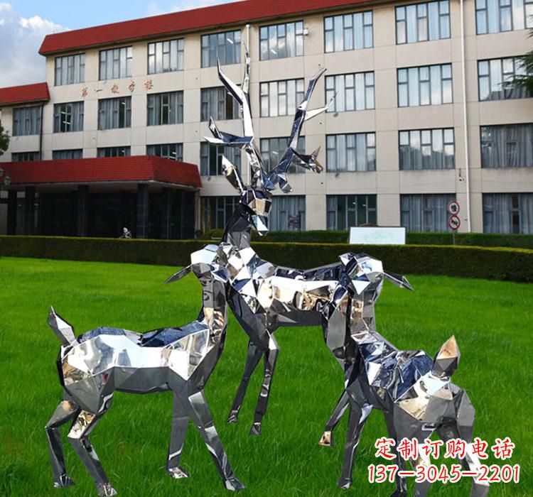 周口不锈钢麋鹿雕塑美观耐用的艺术品