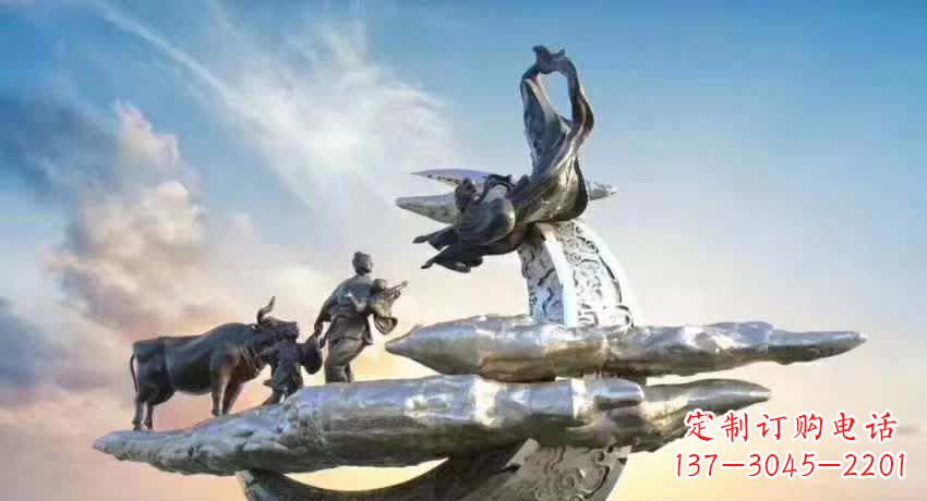 周口不锈钢嫦娥奔月雕塑
