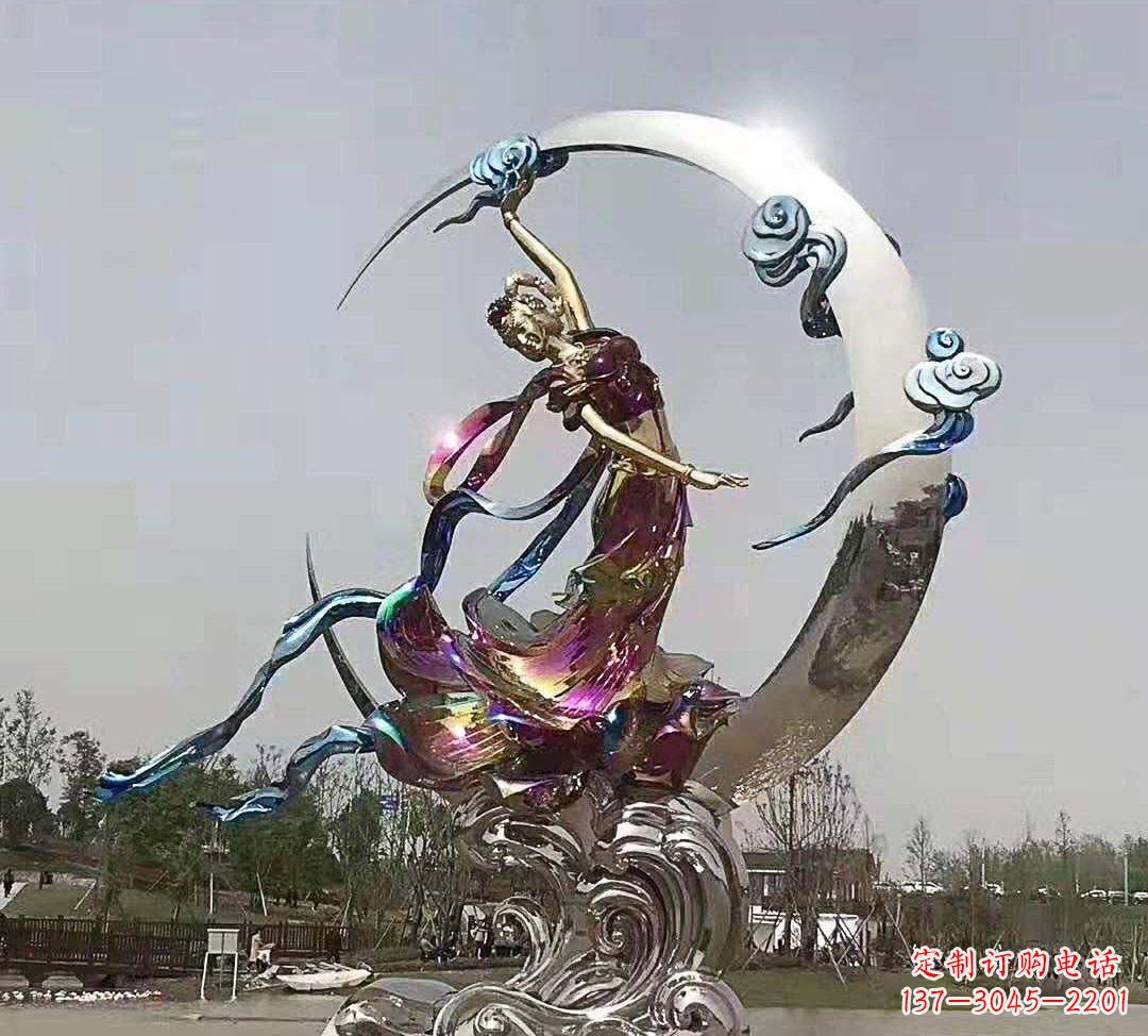 周口不锈钢嫦娥奔月雕塑