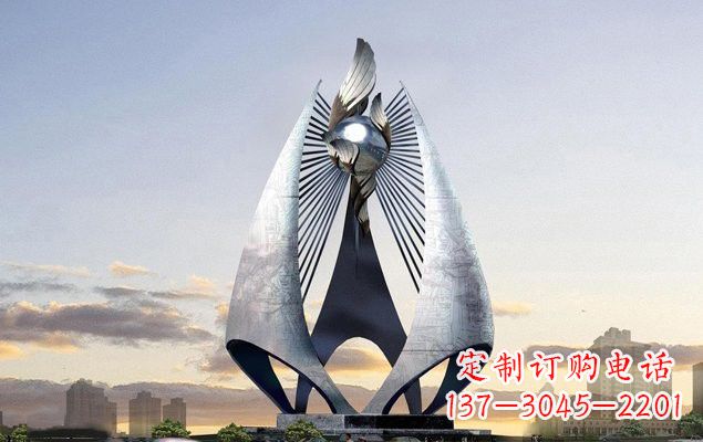 周口不锈钢城市船帆雕塑传承海洋文化