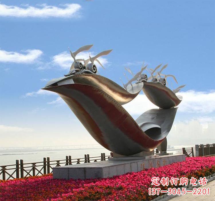 周口海鸥雕塑——点缀不锈钢城市