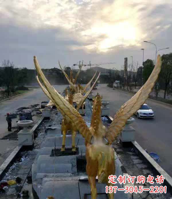 周口不锈钢城市飞龙——雕塑作品精美绝伦