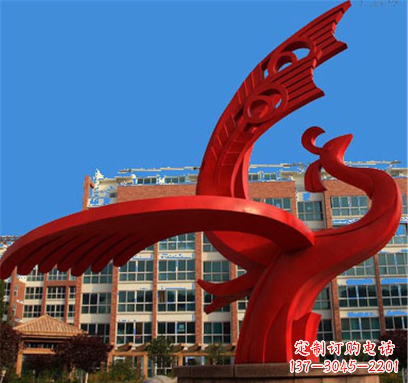周口不锈钢凤凰雕塑——展示城市文化之美