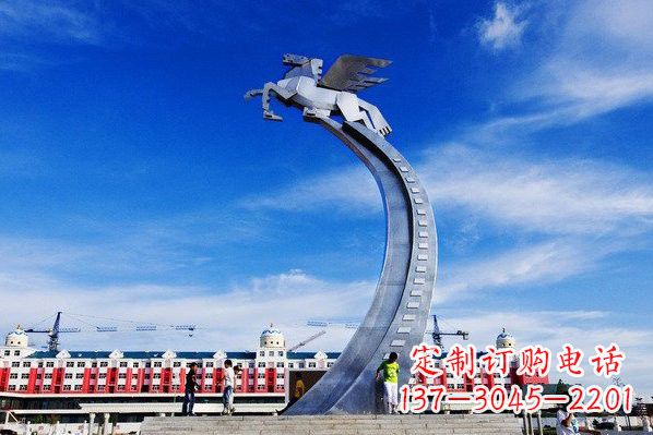 周口精美不锈钢飞马雕塑