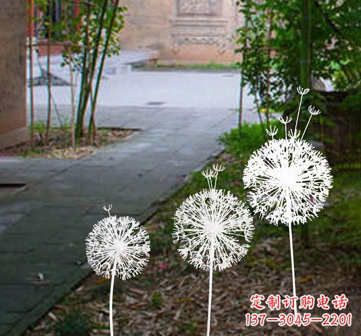 周口不锈钢城市镂空蒲公英雕塑