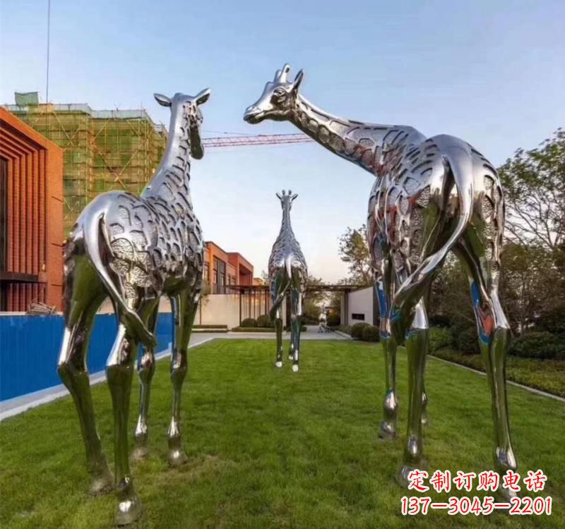 周口不锈钢城市园林动物雕塑展示大自然的美丽