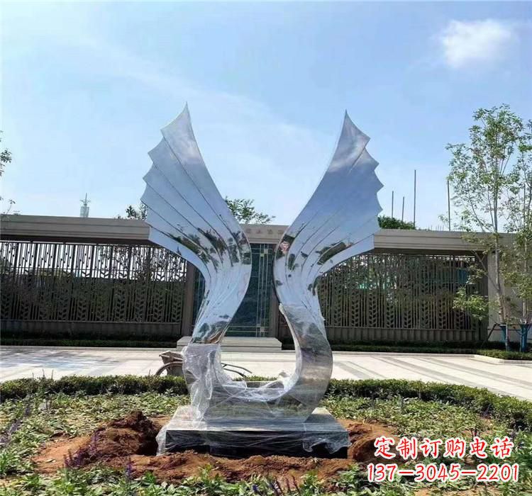 周口精美不锈钢翅膀雕塑