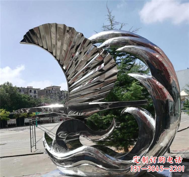 周口不锈钢翅膀雕塑艺术之羽