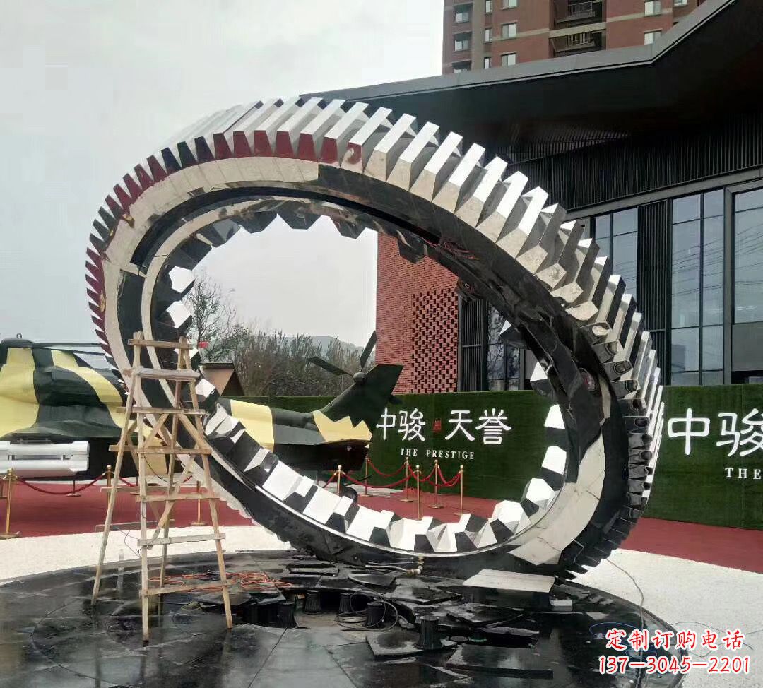 周口不锈钢齿轮雕塑以科技艺术的形式演绎动力
