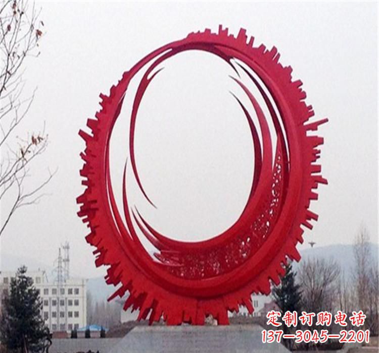 周口不锈钢抽象齿轮雕塑
