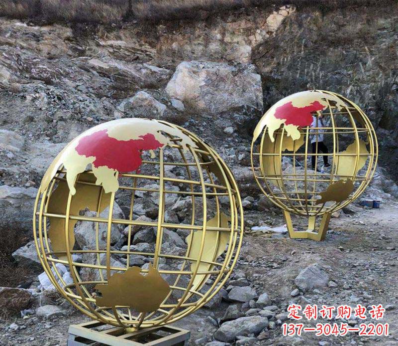 周口不锈钢制作的地球雕塑