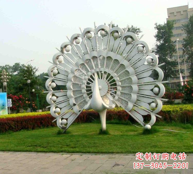 周口不锈钢孔雀雕塑