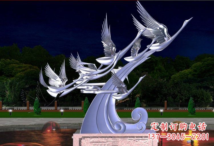 周口不锈钢雕塑——以天鹅为灵感
