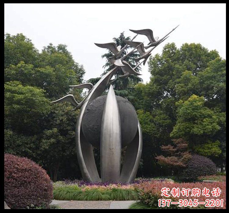 周口不锈钢天鹅雕塑