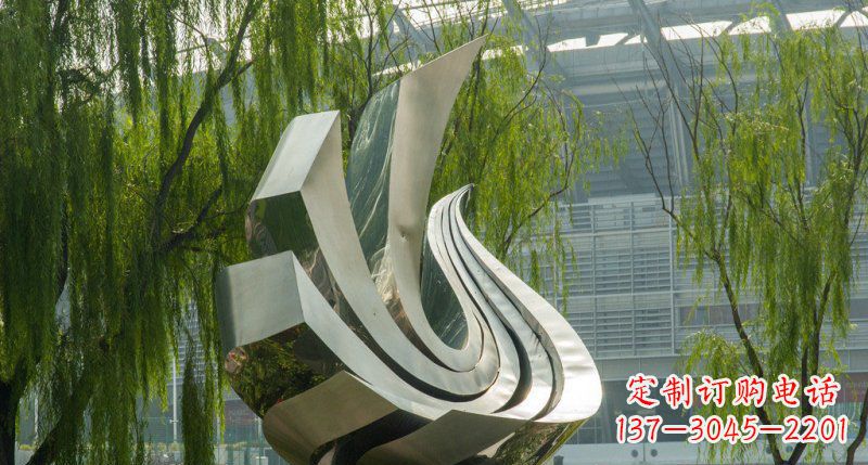 周口不锈钢凤凰雕塑美丽的象征