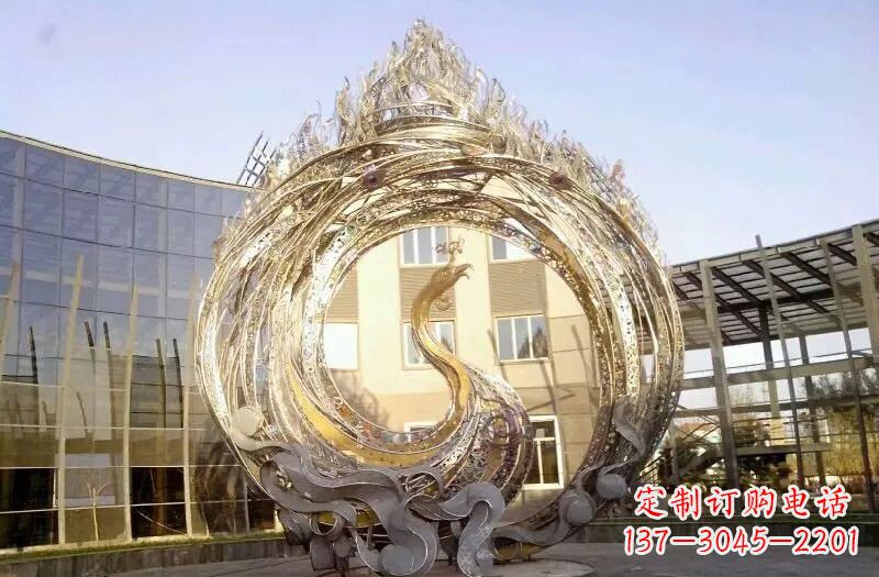 周口不锈钢凤凰涅槃雕塑