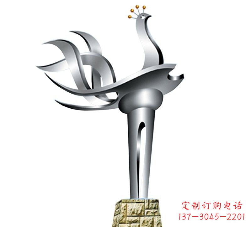 周口不锈钢凤凰雕塑——精致的艺术之作