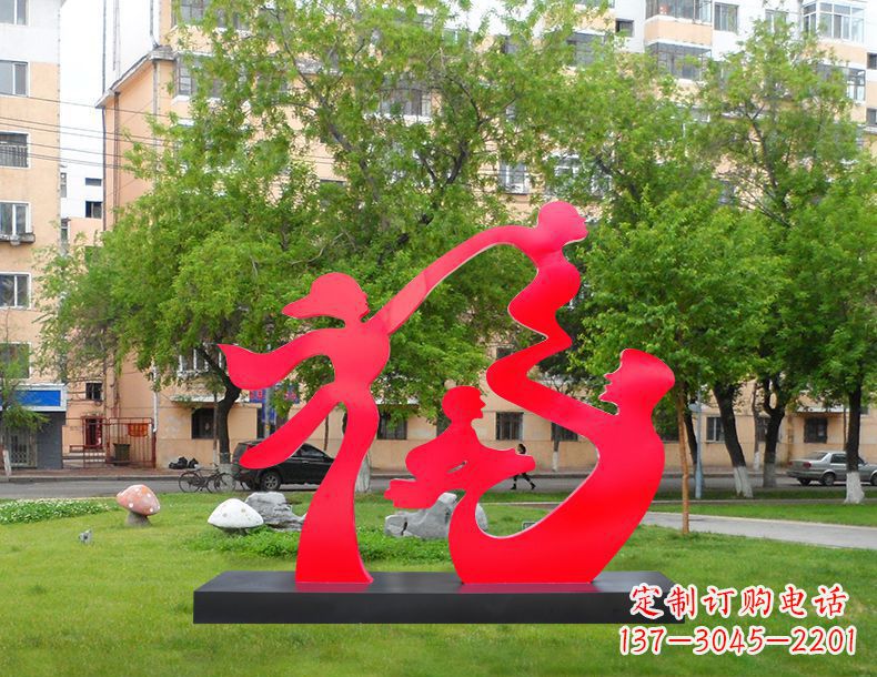 周口不锈钢福字雕塑