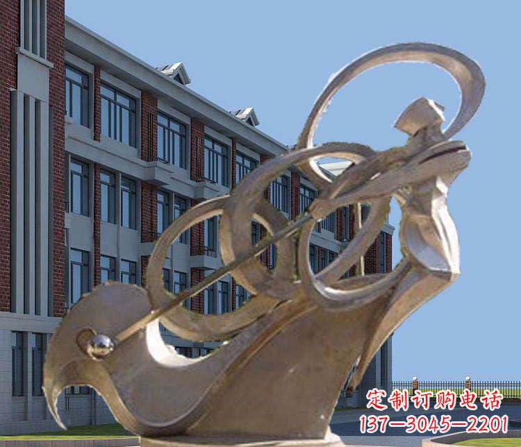周口不锈钢制作的高尔夫球人物雕塑