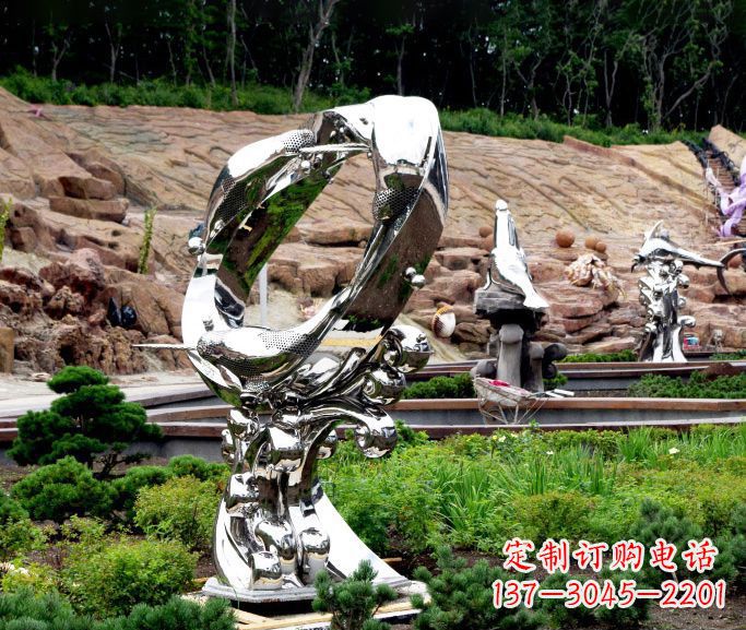周口不锈钢海豚雕塑——精致的艺术品