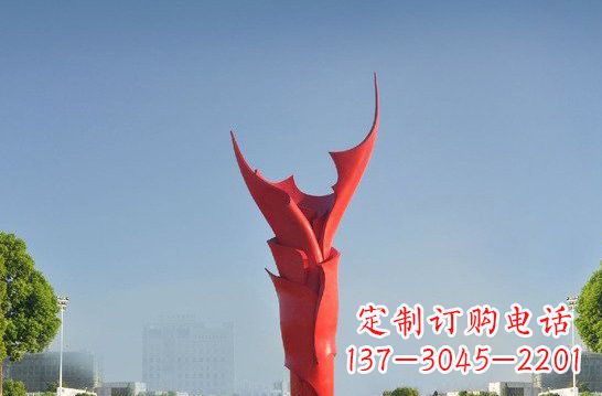 周口不锈钢火炬雕塑——点燃友谊之火