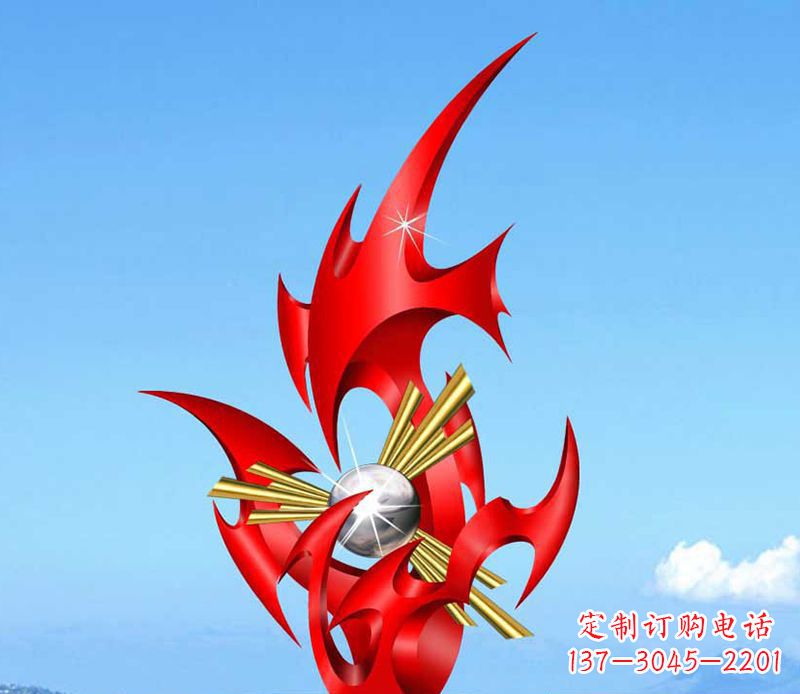 周口不锈钢火苗雕塑