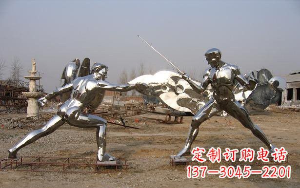 周口不锈钢雕刻的运动员雕塑