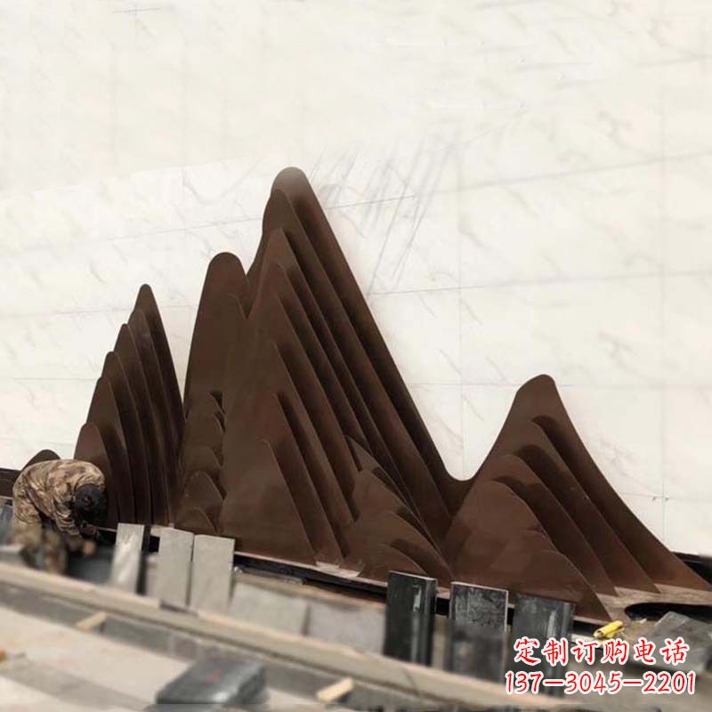 周口精美不锈钢假山雕塑