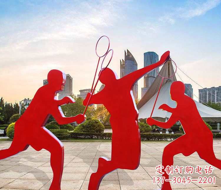 周口羽毛球雕塑以不锈钢为原料的精美艺术品