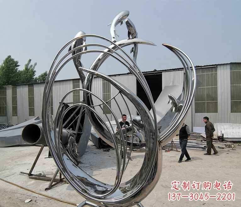 周口精美不锈钢跃龙门雕塑