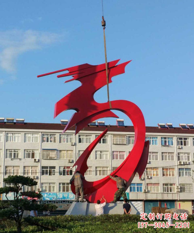 周口不锈钢龙雕塑展现龙城市景观之美