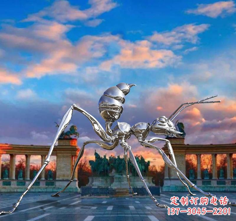周口不锈钢蚂蚁雕塑精美外观、稳定耐用