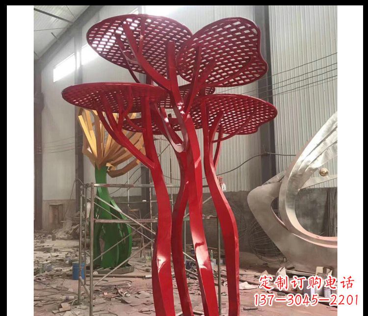 周口不锈钢蘑菇景观雕塑