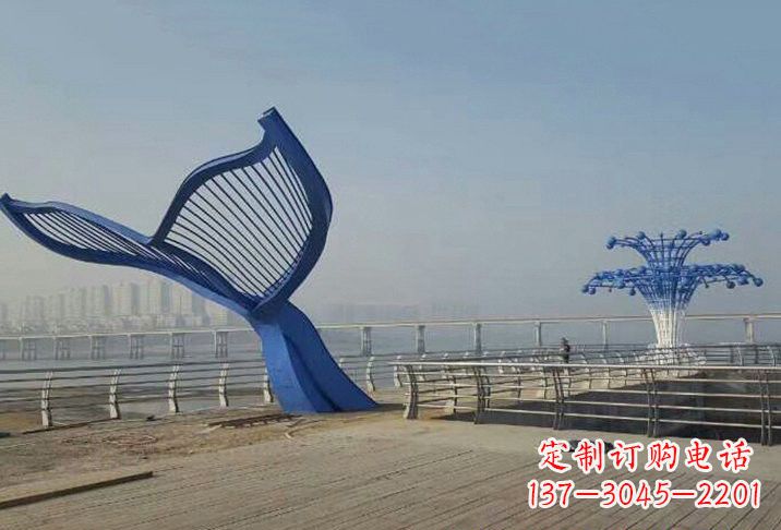 周口不锈钢鲸鱼雕塑