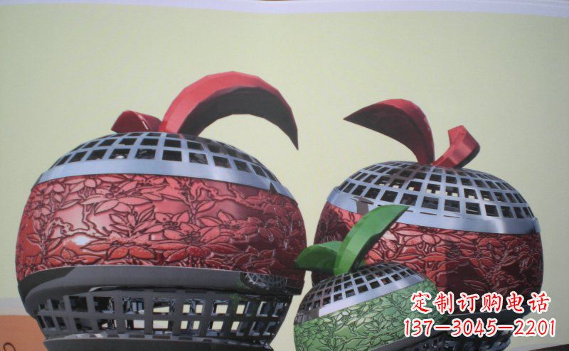 周口不锈钢苹果雕塑