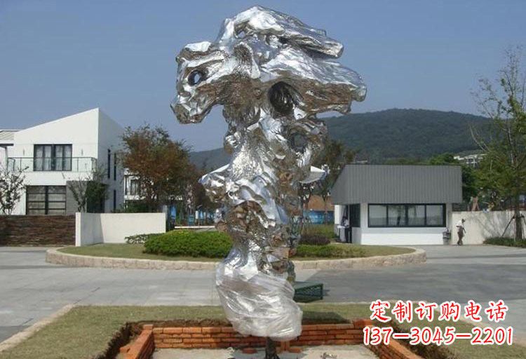 周口不锈钢太湖石雕塑精美绝伦