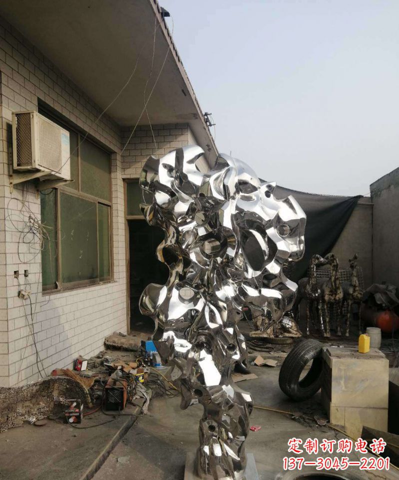 周口太湖石雕塑不锈钢的艺术精品