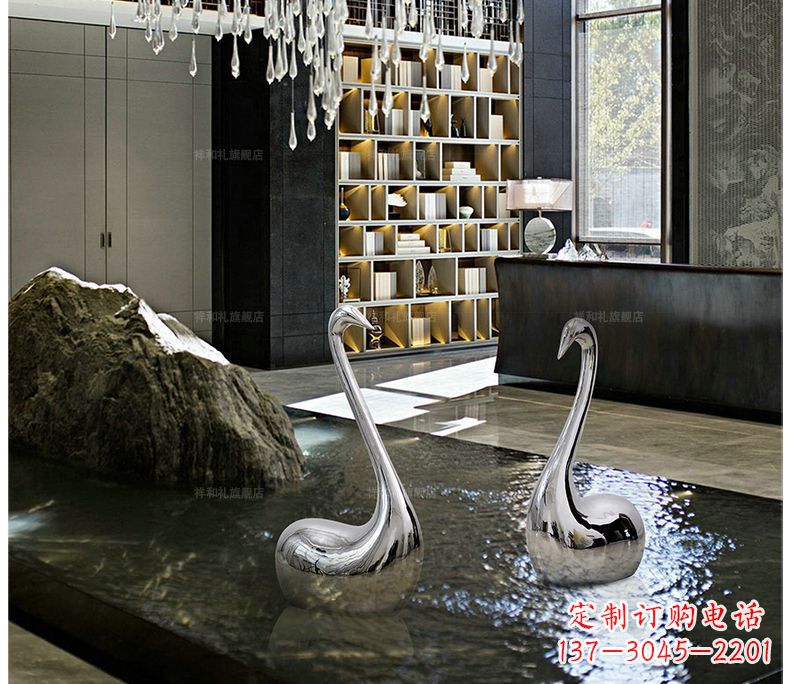 周口精致的不锈钢天鹅雕塑
