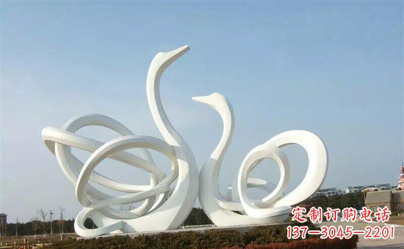 周口不锈钢制作的天鹅雕塑