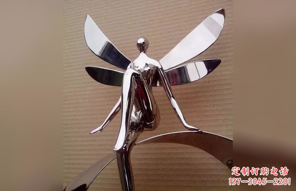 周口不锈钢天使雕塑