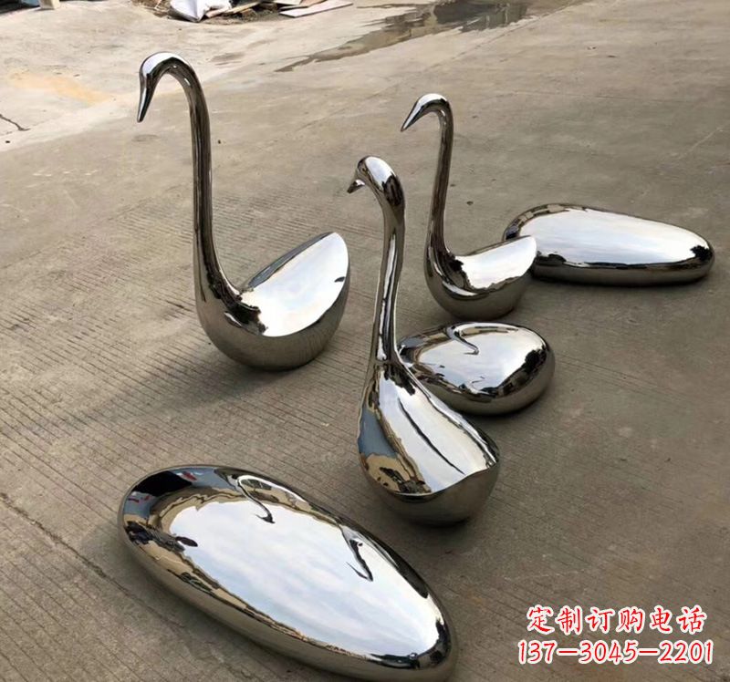 周口不锈钢仙鹤雕塑精致而古典