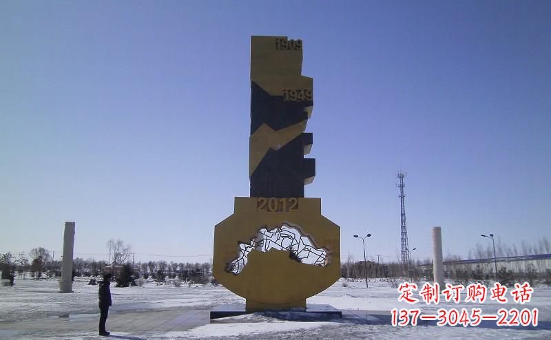 周口不锈钢抽象钥匙雕塑——精美装饰品