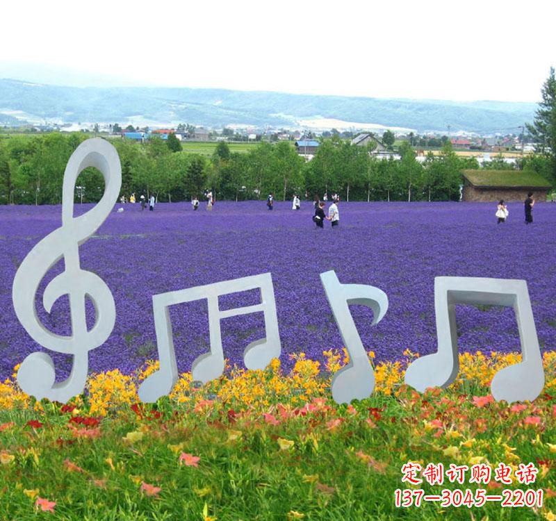 周口精美不锈钢音符雕塑